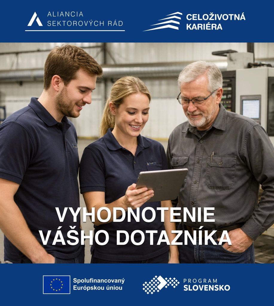 Ilustračný obrázok: zamestnanci si pozerajú výsledky svojho dotazníka